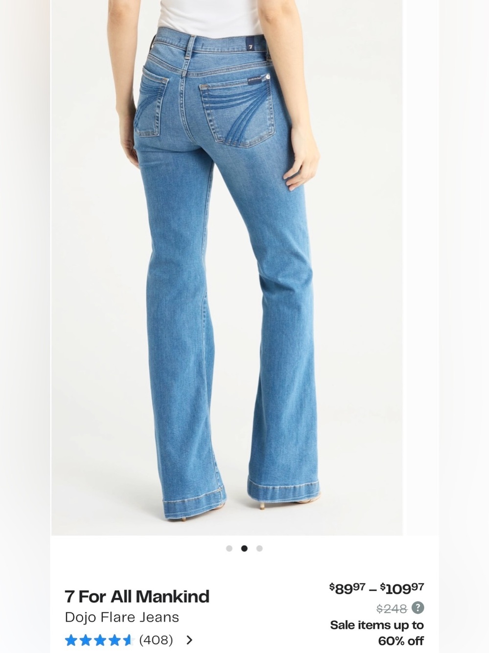 7 For All Mankind Dojo Original Trouser, Size 29, NWT - Picture 4 of 15